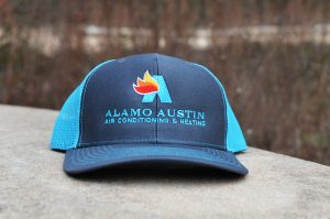 An Alamo Austin Air Hat promoting Preventative Maintenance